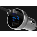 Mcdodo 5V 3.4A LED Digital Display Dual USB Ports Car Charger, Silver_36238411