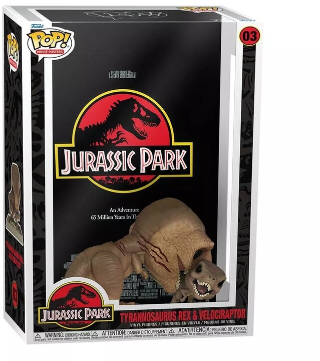 Figurka Funko POP! Jurassic Park - Tyrannosaurus Rex &amp; Velociraptor (Movie Posters 03)_547045712