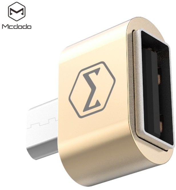 Mcdodo redukce z USB 2.0 A/F na microUSB (18x18x9 mm), zlatá_1530540611