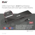 Club3D dokovací stanice USB-C 3.2 Gen1 6in1, USB-C Video, HDMI, 2xUSB-A, USB-C PD 100W, RJ45_80191246