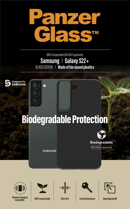 PanzerGlass ochranný kryt Biodegradable pro Samsung Galaxy S22+, 100% kompostovatelný Bio obal,_1158252394