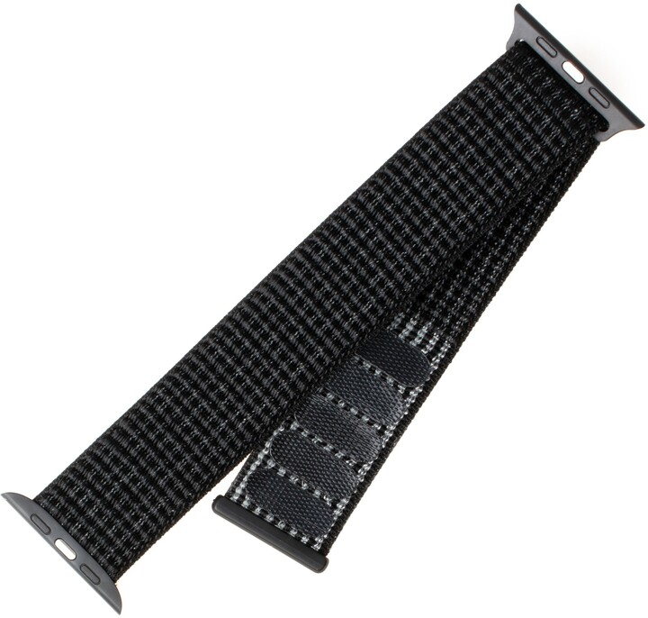 FIXED nylonový řemínek pro Apple Watch 42/44/45/49mm, černá_702441088