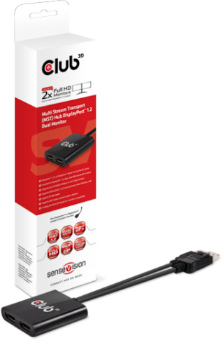 Club3D MST hub 1x DisplayPort 1.2 na 2x DisplayPort 1.2 (DP++)_669322205