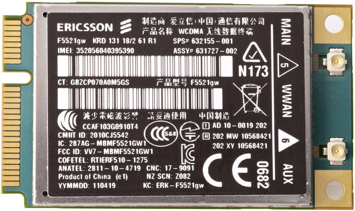 HP 3G modul hs2340 HSPA+ AMO Ericsson_1111593834