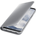 Samsung S8 Flipové pouzdro Clear View se stojánkem, stříbrná_1481562184