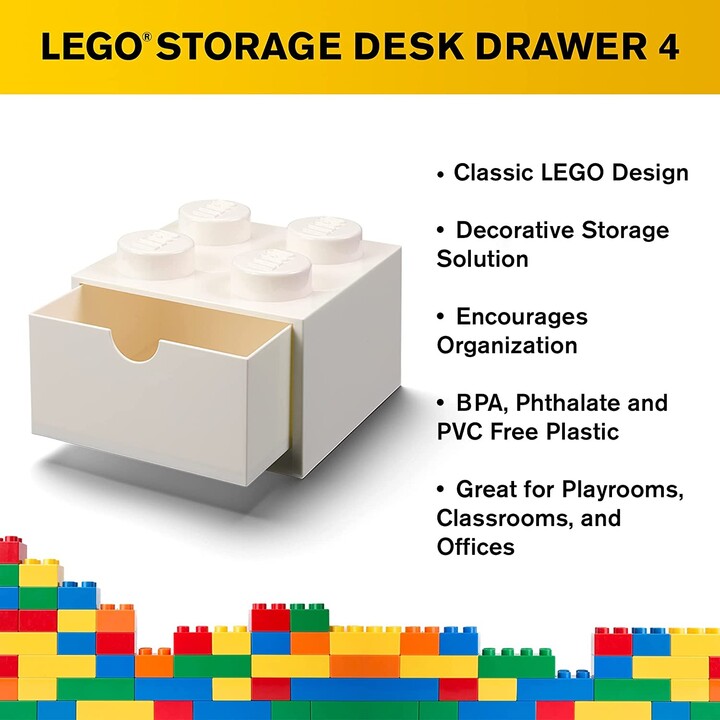 Stolní box LEGO, se zásuvkou, malý (4), bílá_1296330483