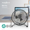 NEDIS stolní USB ventilátor, 15cm, 3W, 1 rychlost, černá_40356419