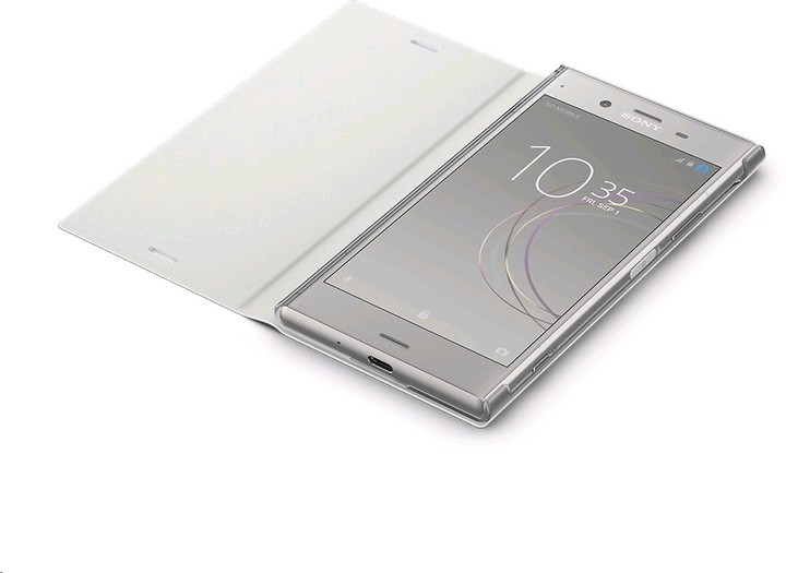 Sony Style Cover Flip pro Xperia XZ1, stříbrná_1488440571