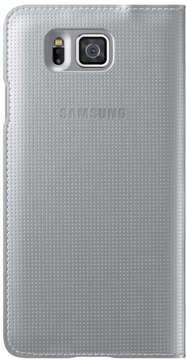 Samsung S-view EF-CG850B flipové pouzdro pro Galaxy Alpha (SM-G850), stříbrná_243521548