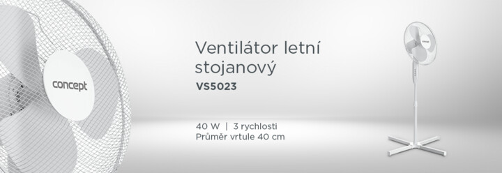 CONCEPT VS5023 Ventilátor letní stojanový 40 cm_71585139