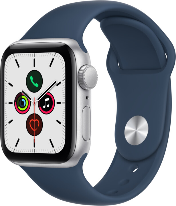 Apple Watch SE GPS 40mm Silver, Abyss Blue Sport Band_1657994110