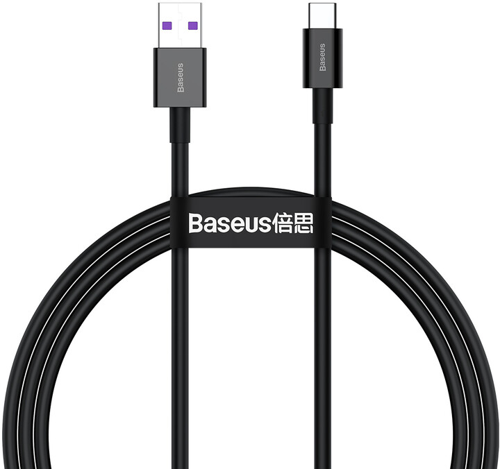 Baseus nabíjecí / datový kabel Superior Series USB-A - USB-C, 66W, 1m, černá_1440879176