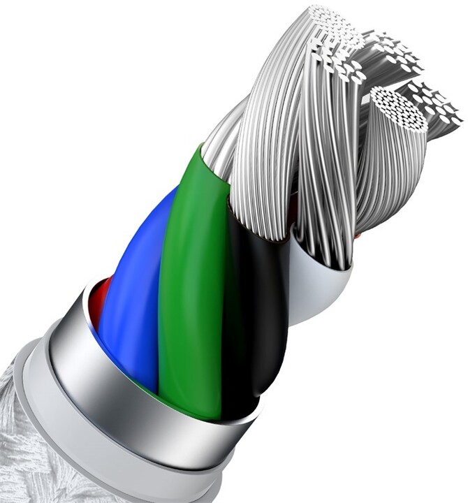BASEUS kabel Cafule Series, USB-C - Lightning, M/M, nabíjecí, datový, 20W, 1m, bílá_519675620