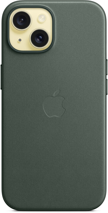 Apple kryt z tkaniny FineWoven s MagSafe na iPhone 15, listově zelená_1094968946