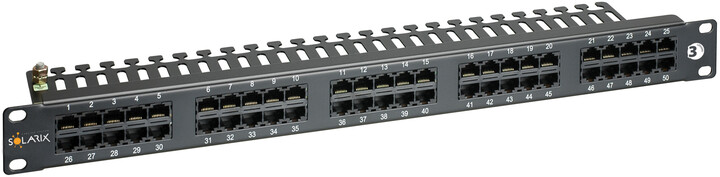 Solarix ISDN panel 50 x RJ45 1U SX50-ISDN-BK, černá_129504601