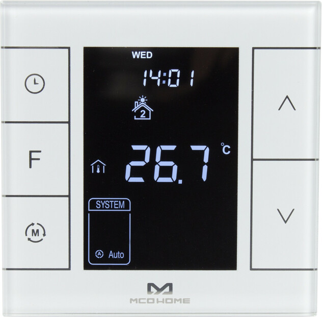 MCOHome termostat pro vodní topení a kotle V2, Z-Wave Plus, bílá_907523636
