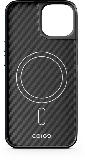EPICO zadní kryt Mag+ Hybrid Carbon s podporou MagSafe pro iPhone 15 Plus, černá_1850108769