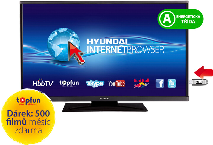Hyundai DLF 40285 SMART - LED televize 40&quot;_2139743898