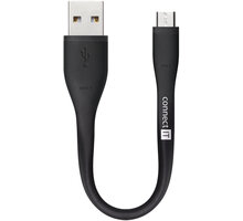 CONNECT IT Wirez Micro USB - USB pro power banky, černý, 13 cm