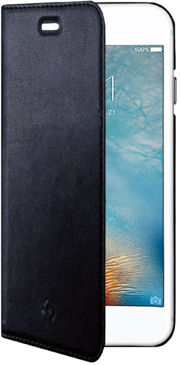 CELLY Air ultra tenké pouzdro typu kniha pro Apple iPhone 7 Plus, PU kůže, černé_1964952893