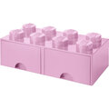 Úložný box LEGO, 2 šuplíky, velký (8), světle růžová_493587653
