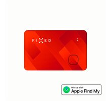 FIXED Smart tracker Tag Card s podporou Find My, bezdrátové nabíjení, červená FIXTAG-CARD-OR