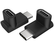 Akasa adaptér USB3.1 Gen2 USB-C - USB-C, 90°, 2ks v balení AK-CBUB63-KT02