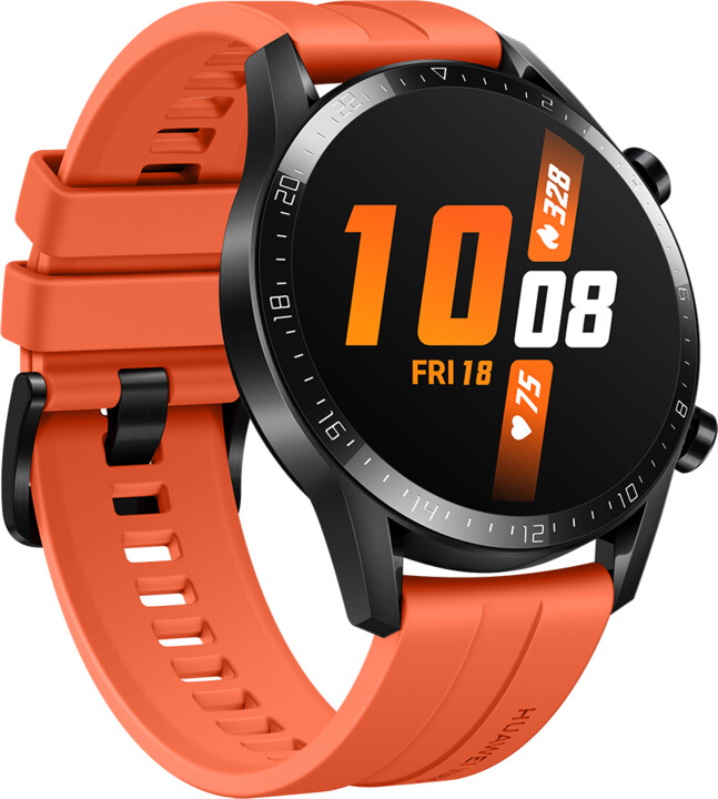 Huawei silikonový řemínek pro Watch GT/GT2 (46mm), 22mm, oranžová_618082696
