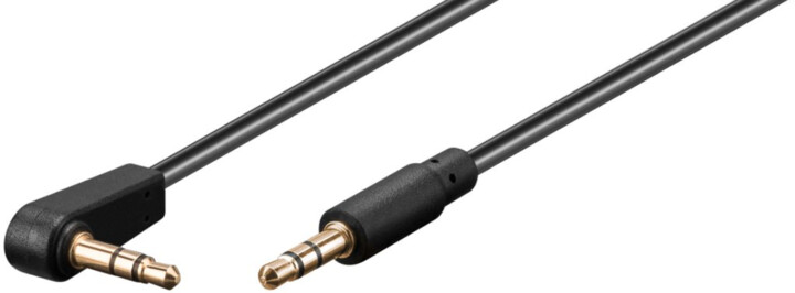 PremiumCord kabel Jack 3.5mm - 3,5mm konektor 90° M/M 1,5m_1231405838