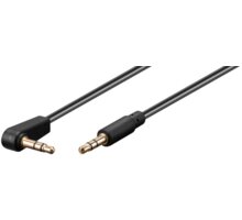 PremiumCord kabel Jack 3.5mm - 3,5mm konektor 90° M/M 1,5m kjackmm015-90