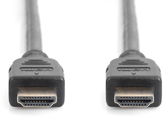Digitus kabel HDMI - HDMI, M/M, 2.1 Ultra High Speed s Ethernetem, zlacené konektory, 1m, černá_1562234880