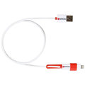 Skross USB 2in1 Charge&#39;n Sync, délka 1m, micro USB a Apple Lightning combo konektor_1926357291