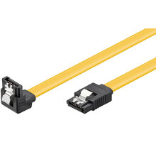 PremiumCord kabel SATA 3.0 kov.západka, 90°, 0,5m