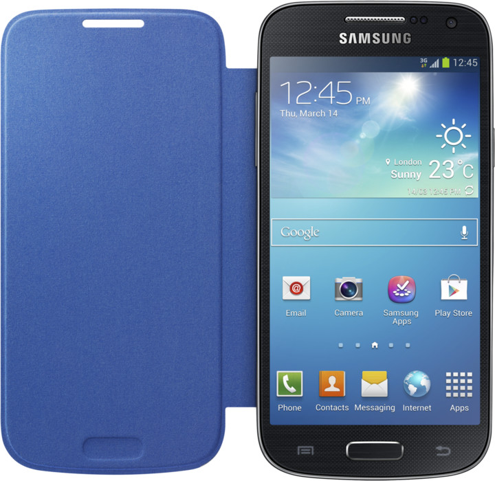 Samsung flipové pouzdro EF-FI919BC pro Galaxy S4 mini, modrá_353396670