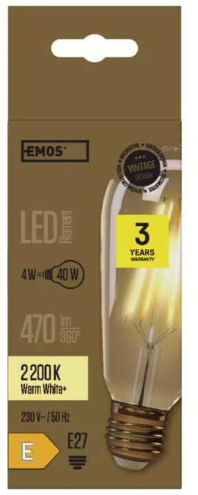 Emos LED žárovka Vintage ST64, 4W, E27, teplá bílá+_28684828