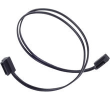 SilverStone Serial ATA III 90° Ultra SLIM cable connector, 300mm black_1611836254