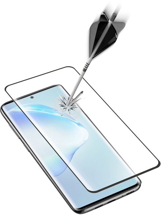 Cellularline Glass ochranné zaoblené tvrzené sklo pro Samsung Galaxy S20+, černá_1482652548