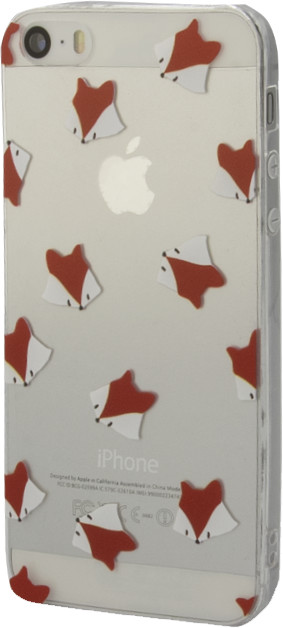 EPICO pružný plastový kryt pro iPhone 5/5S/SE, foxes_526099150