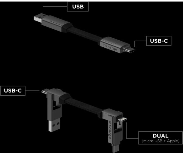 inCharge nabíjecí a datový kabel 6v1, šedá_1177155997