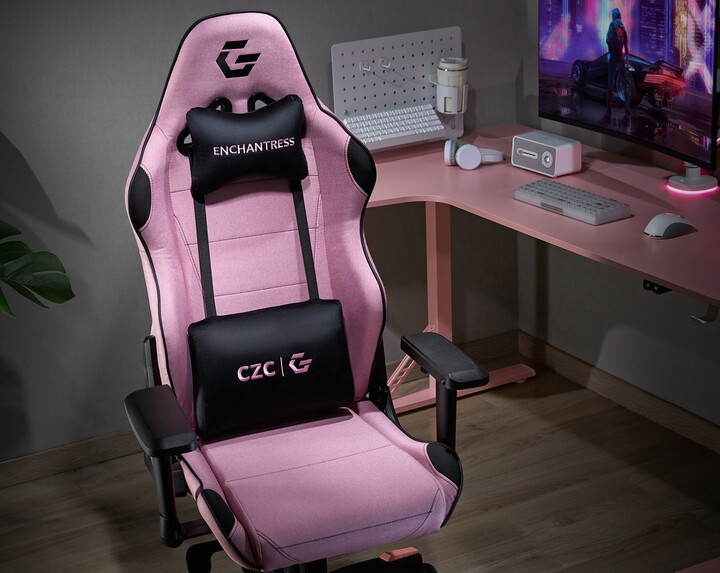 CZC.Gaming Enchantress, herní židle, růžová/černá_657408973