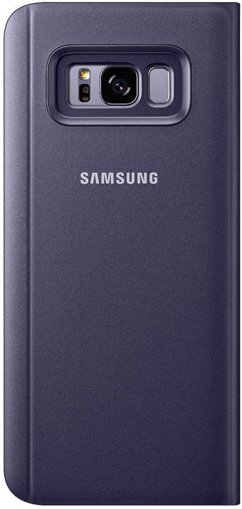 Samsung S8+, Flipové pouzdro Clear View se stojánkem, violet_1926546044
