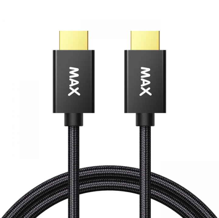 MAX kabel HDMI 2.1, opletený, 2m, černá_1532686166