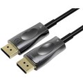 PremiumCord Optický DisplayPort 1.4 přípojný kabel M/M, zlacené konektory, 10m