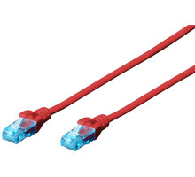 Digitus Ecoline Patch Cable, UTP, CAT 5e, AWG 26/7, červený, 2m