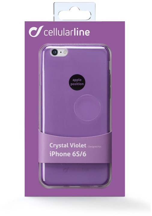 CellularLine COLOR barevné gelové pouzdro pro Apple iPhone 6/6S, fialové_929375463