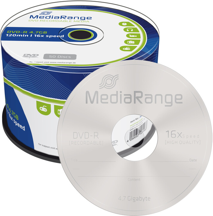 MediaRange DVD-R 4,7GB 16x, Spindle 50ks_1162249945