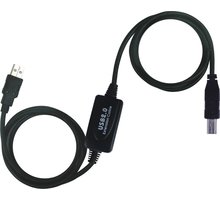 PremiumCord USB 2.0 repeater a propojovací kabel A/M-B/M, 10m_2102122063