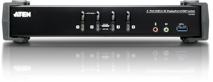 ATEN KVM switch CS-1924, 4-Port USB 3.0 4K DisplayPort (4K,USB 3.1 Gen 1)_290635295