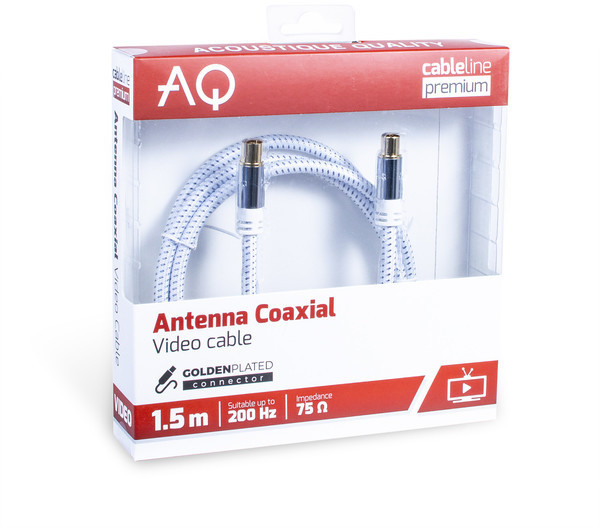 AQ Premium PV30015 anténní kabel F-M, délka 1,5 m