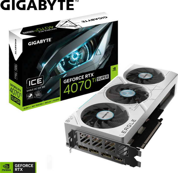 GIGABYTE GeForce RTX 4070Ti SUPER EAGLE OC ICE 16G, 16GB GDDR6X_1627267676